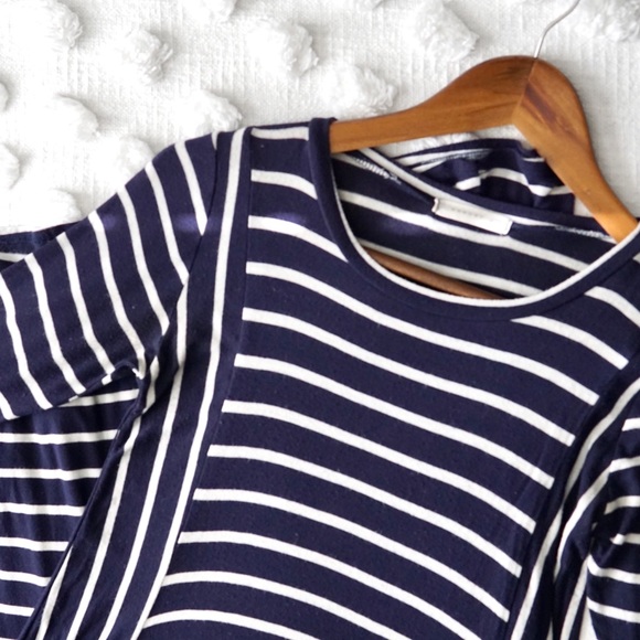 Reborn J Dresses & Skirts - 4/$25 Reborn J Navy/ White Striped Midi Dress!